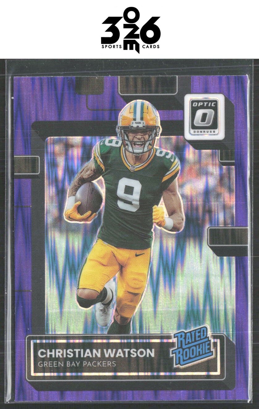 Christian Watson 2022 Donruss Optic Purple Shock #219 RC