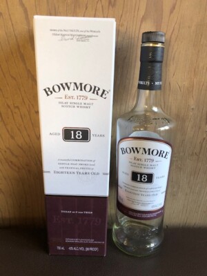 Bowmore Islay Single Malt Scotch Whisky 18 Years Empty