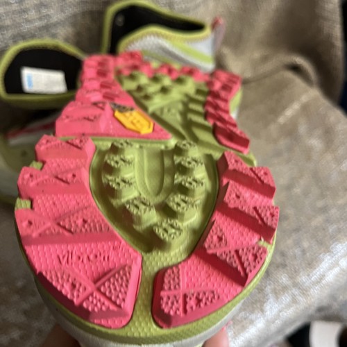 Hoka One Tor Ultra Hi WP Hiking Boots Fog Green Olive Size 5 Vibram NO Shoelace - Picture 7 of 19