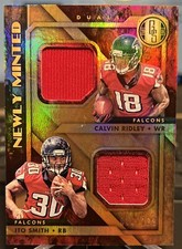Calvin Ridley Ito Smith Dual Rookie Player-Worn Jsy 2018 Gold Standard /199 RC