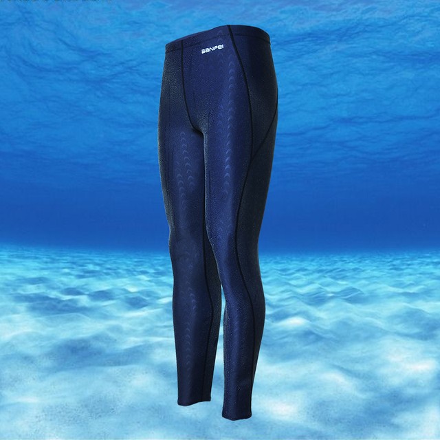 Men Sharkskin Long Pants Surfing Legging Tights Fitness Swimsuit Racing