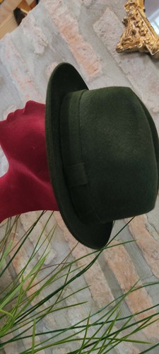 Vintage Damen Hut Borsalino Filz grün 80er Italien - Bild 11 von 11
