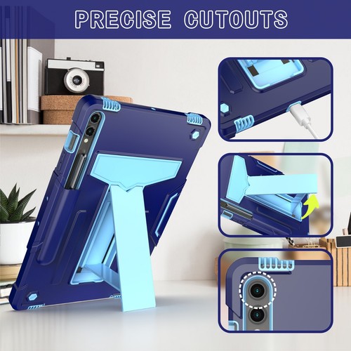 Samsung Galaxy Tab S10 Plus/S9+/Tab S9 FE+ Case 12.4" Shockproof Kickstand Cover - Picture 19 of 47