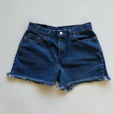 Levi's Cut Off Denim Shorts 515 Bootcut Women's Size 10 Mis M Raw Hem Mid Rise