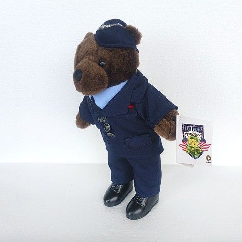 Oso de peluche de la Fuerza Aérea de los Estados Unidos USAF en uniforme, Bear Forces of America, 11" - Imagen 2 de 4