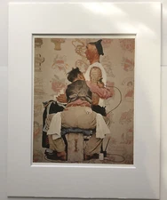 Norman Rockwell "The Tattooist" 11 x 14 Matted Art Print-Post Cover 1944