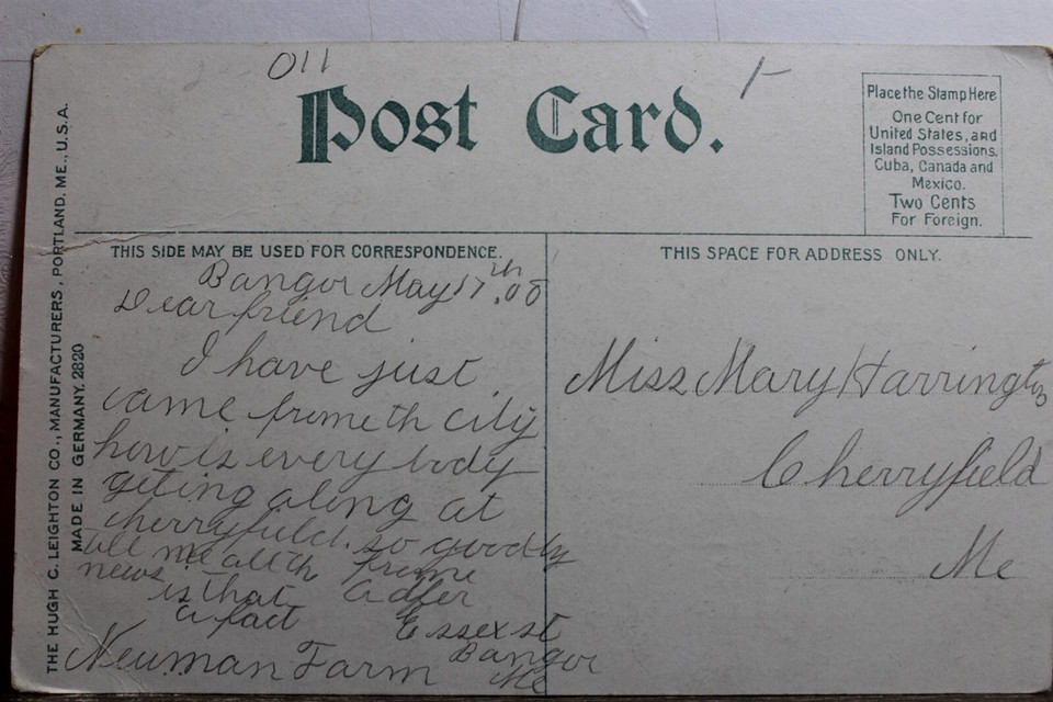 Maine ME Bangor Kenduskeag Postcard Old Vintage Card View Standard