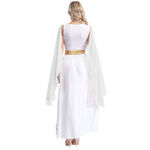 Damen Kleid Angenehmes Kostüm Ärmellos Robe Nachtclub Toga Weiches Maxikleid - Bild 19 von 43