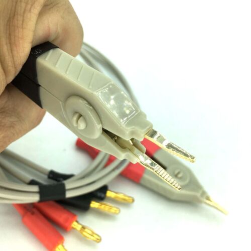 Set Kelvin Clip for LCR Meter with 4 Banana plug Test Wires 2 Alligator clips - Picture 2 of 5