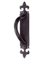 Large Black Cast Iron 260mm x 45mm Door Handle / Pull LF5260LH / 4252