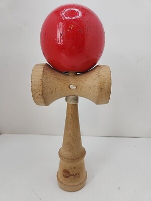Kendama 10'' Japanese Wooden Skill Toy Red Ball USA