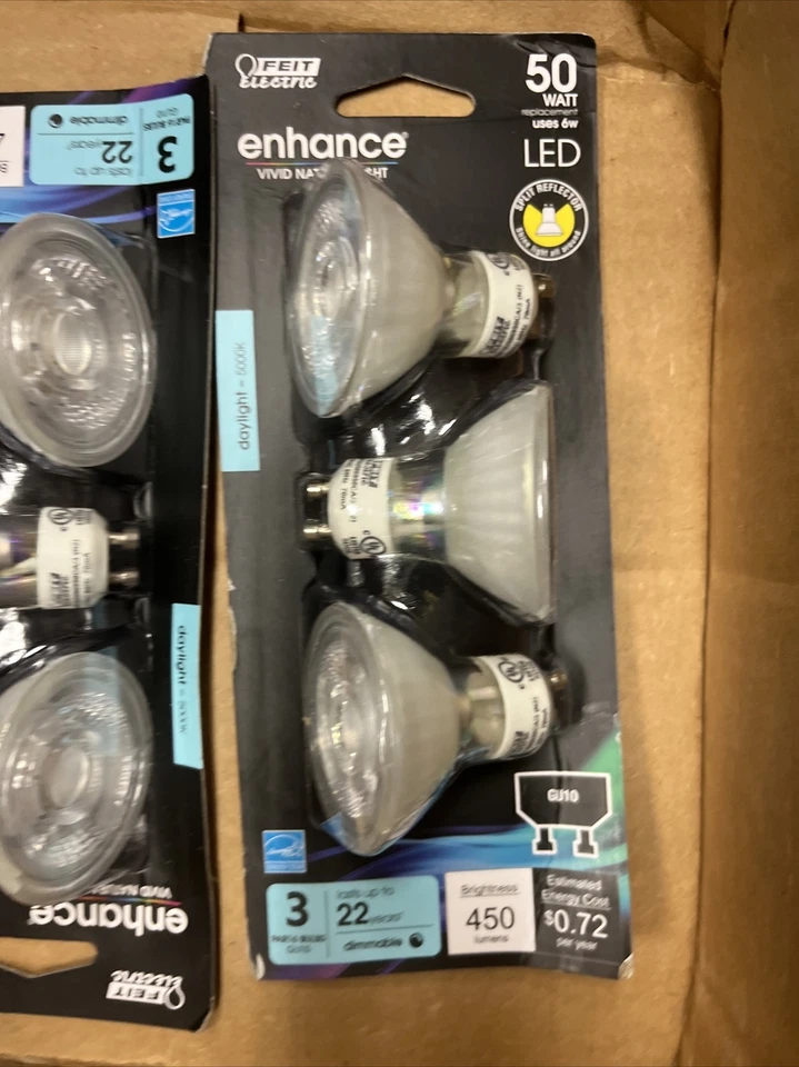 Feit Electric LED Light Bulb 50-W Dimmable 450 Lumens Daylight (6-Pack) - Image 2 of 4