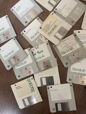 Lot of 27 Macintosh Floppy Disks - Fonts Printing Printing Tools Etc