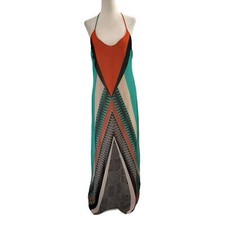 Paper Crane Multicolor Maxi Dress Women Size Medium | 25-18