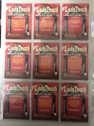 Lady Death Chromium Cards (1994) 1-90Complete Set + Romen Of Chaos 91-99 - Picture 11 of 23