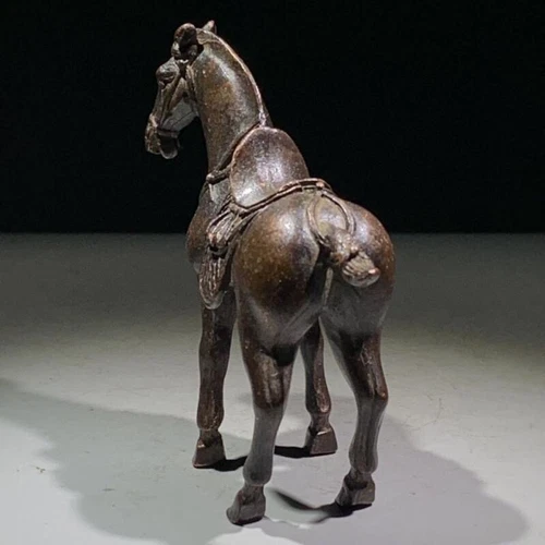 Chinese copper horse table figure Statue Tea Pet home decoration fortune lucky - Picture 5 of 10