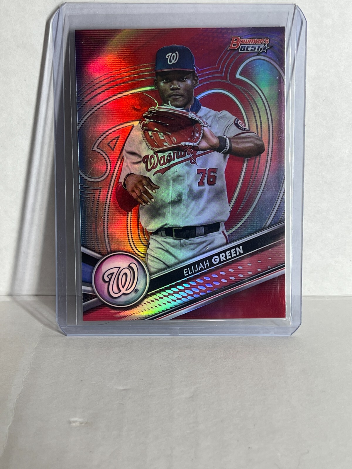 2022 Bowman's Best Elijah Green Nationals RED REFRACTOR /10 RC ROOKIE SSP