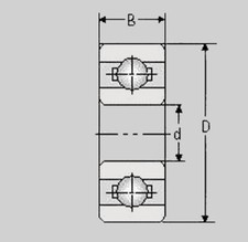Miniatur Kugellager 624 ZZ, 4x13x5, 624 ZZ