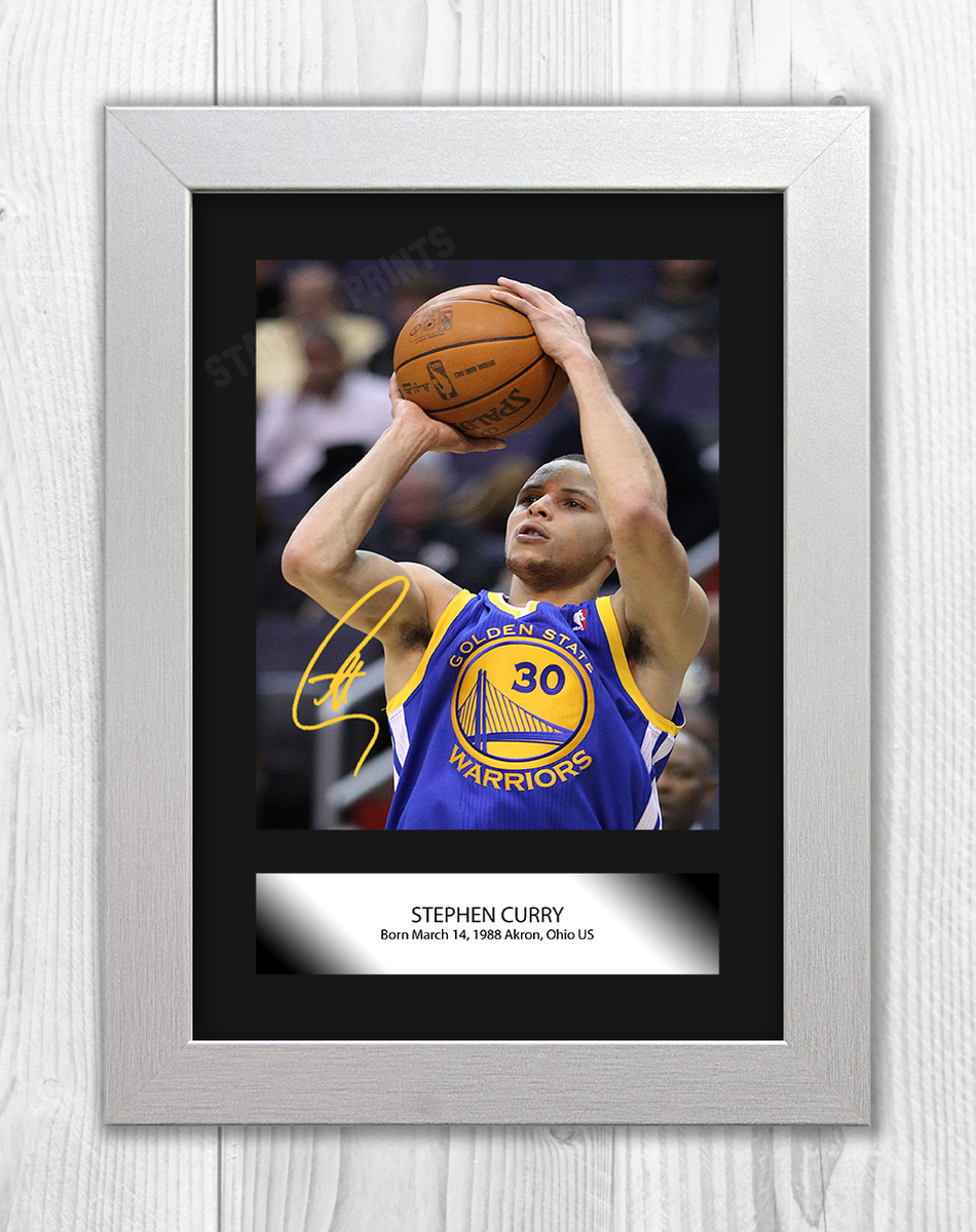 stephen curry UD 直筆サインポスター Stephen Curry Golden State Warriors 3 NBA A4 signed poster Choice