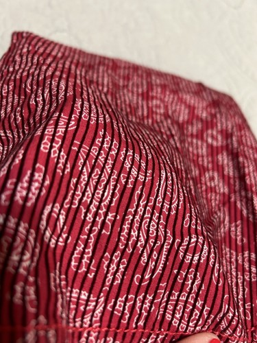 VINTAGE ITALIA Reserved Stack XXL Shirt Long Sleeve ButtonUp Red Flip Cuff Cord - Picture 10 of 11