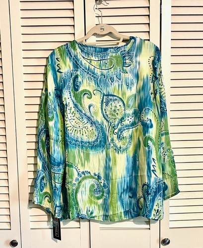 Elementz Tunic / Top * Womens XL * Gorgeous Flowing Silk * New with Tags - Picture 6 of 6