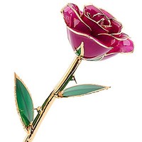 Zjchao Purple Rose Flower Dipped In 24k Gold And Last Forever, Love Gift To Her, on sale Zjchao Purple Rose Flower Dipped In 24k Gold And Last Forever, Love Gift To Her, on sale