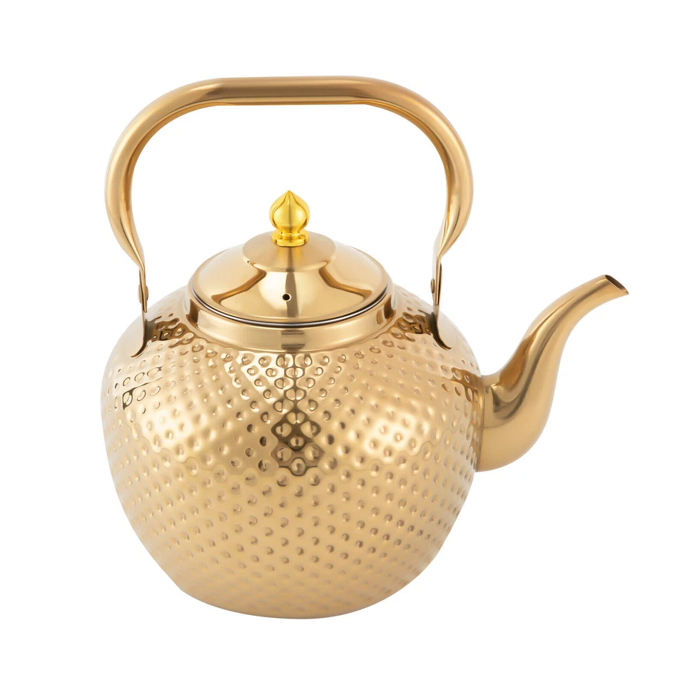 201 Stainless Steel Teapot With Strainer Insert (Stainless Steel Strainer) And Lid 2L/60oz - Image 4 of 4