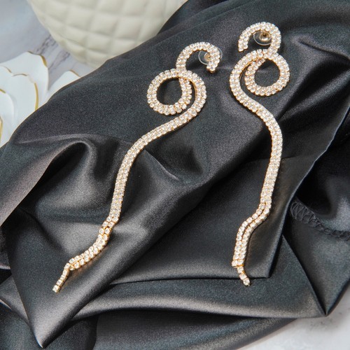 Preciosos pendientes de taladro colgantes Love Infinity premium joyería fina poste trasero - Imagen 1 de 4