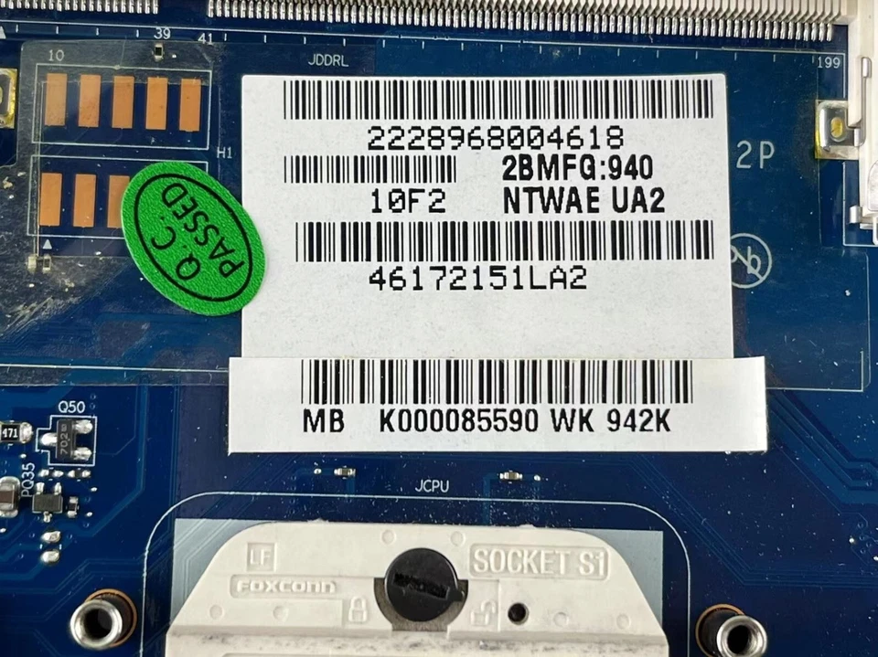 K000085590 LA-5332P Motherboard For Toshiba satellite L555D Laptop AMD ddr2 - Image 4 of 4