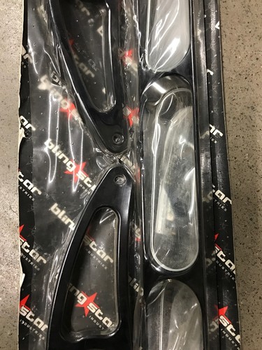 BLINGSTAR BLACK 6" CENTER MIRROR BLING STAR YAMAHA RHINO 450 660 700 - Picture 3 of 7
