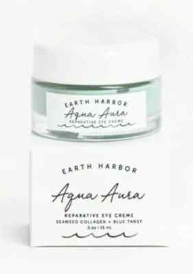 Earth Harbor Aqua Aura Reparative Eye Creme Seaweed Collagen Blue Tansy Natural