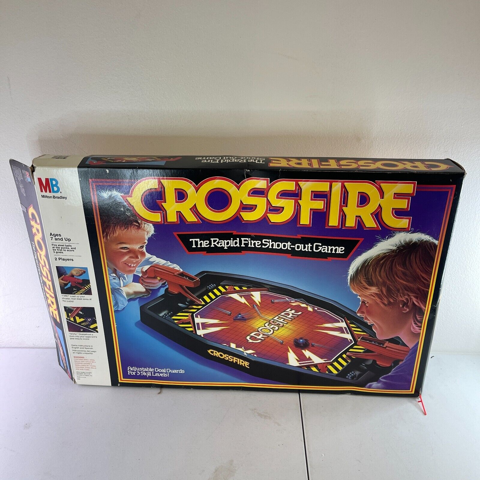 Vintage 1971 Crossfire Ball Bearing Shooting 2-Person Game Ideal