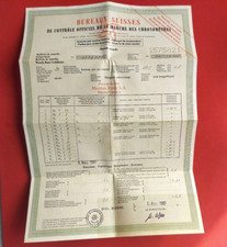 ROLEX Warranty Certificate 1 Million Serial 60s Vintage 1960s COSC Chronometer