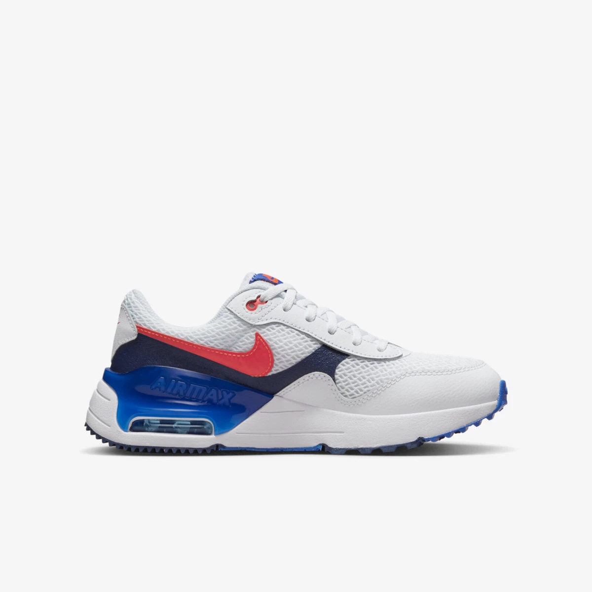Nike Air Max Systm GS [DQ0284-101] Kids Casual Shoes White/Navy-Bright  Crimson