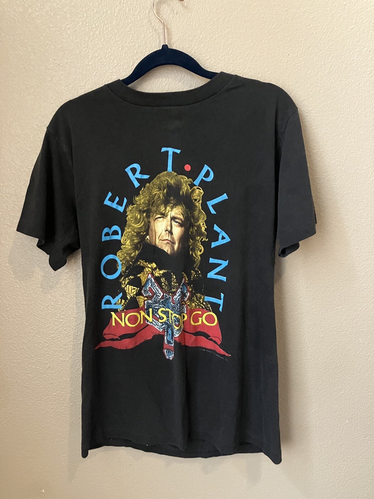Robert Plant Non Stop Go Vintage T Shirt  1988 Men’s Rock Single Stitch