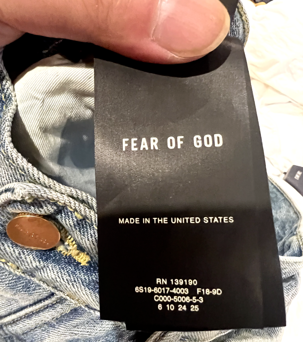Fear Of God sixth collection double knee jeans Sz 29 | eBay