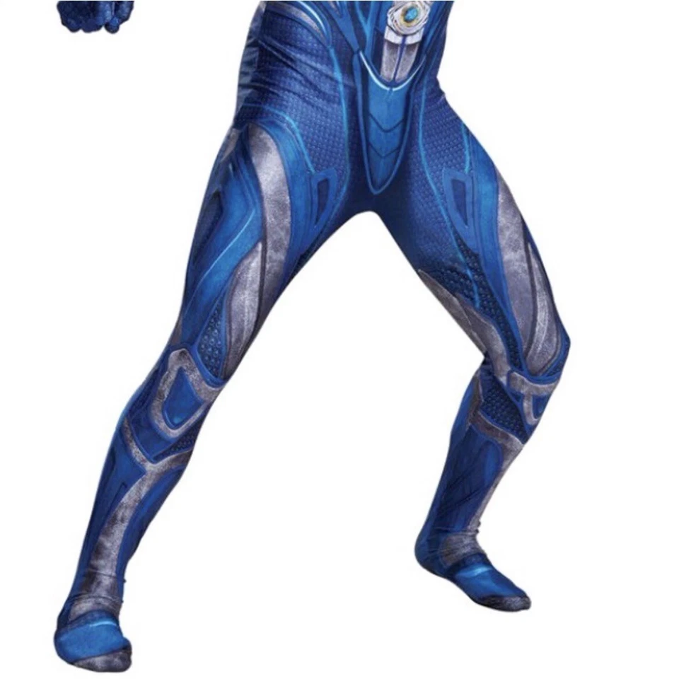 DISFRAZ Power Rangers Azul Ranger Adulto Disfraz XXL Halloween Juegos con disfraces Foto 2 de 4