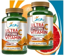  Vitamin C High Absorption  Supplements Immune Support fast shipping 2 bottles 