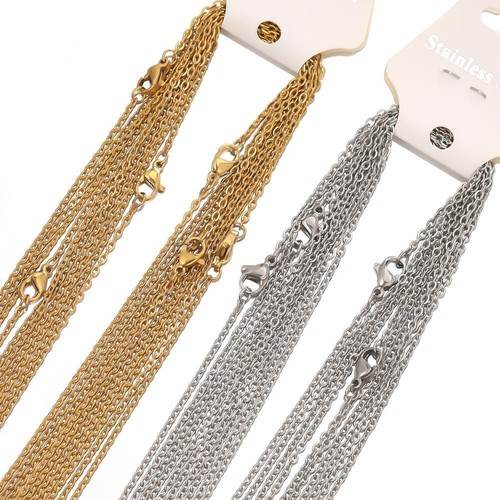 Collana Ciondolo Cubana Acciaio Inox Multicolore Moderna Incisione Accessori - Foto 6 di 28