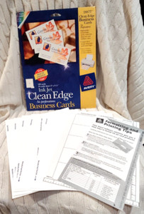 Avery Clean Edge 60 Business Cards Matte Coated No Perforations Heavyweight