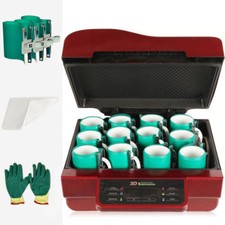 3D Vacuum Heat Press Machine For Phone Case Plates Sublimation 10pcs Cup Wrap