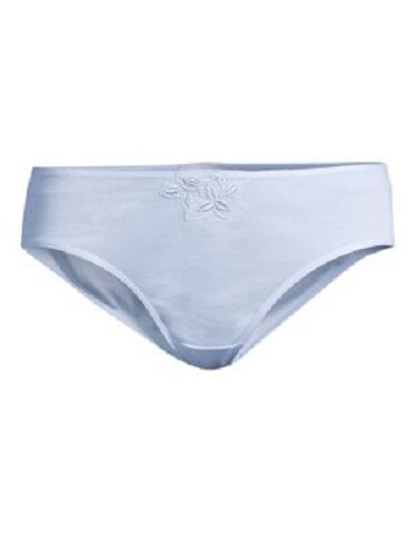 Hanro AURELIA Dreamy Blue Cotton Knit Spaghetti Camisole & Hi-Cut Brief - S - Picture 6 of 10