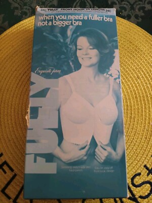 Exquisite Fully 5530  Front Close 3/4 Length Posture Bra 34 C White Vintage NOS