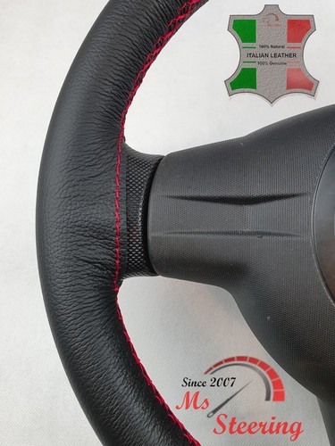 FUR MITSUBISHI MONTERO 83-94 SCHWARZ LEDER-LENKRADABDECKUNG, ROSA 2 STIT - Bild 6 von 12