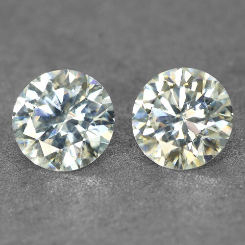 1,89 CT intermitente blanco mejor_par (6x6 mm) moissanita piedras preciosas sueltas para joyería - Imagen 1 de 5