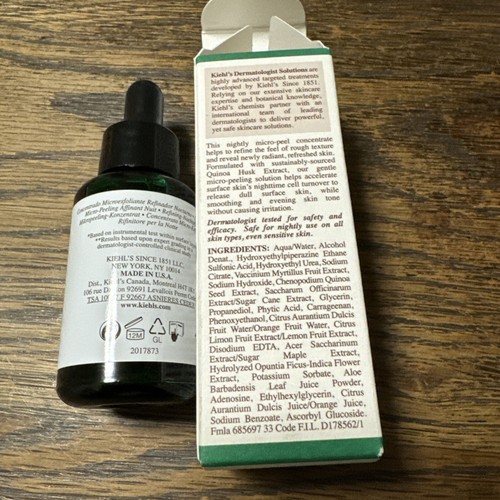 Kiehl's Nightly Refining Micro-Peel Concentrate 1 oz / 30 ml NIB - Picture 3 of 4