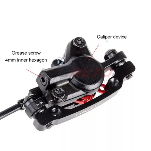 Front / Rear Hydraulic Disc Brake Set Lever Caliper 800/1450mm Bike 160mm Rotor - Picture 9 of 13