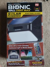 Bell and Howell Bionic Color Wall light Max Solar LED Light Motion Or Continuous