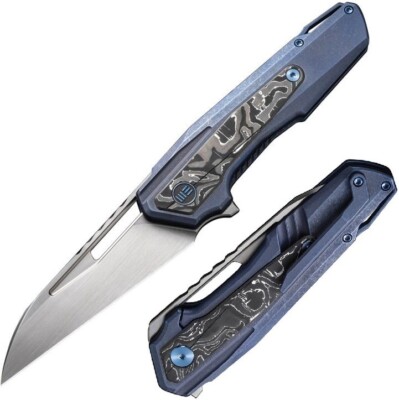 We Knife Co Ltd Falcaria Folding Knife 3.63 CPM-20CV Steel Blade Titanium w/CF