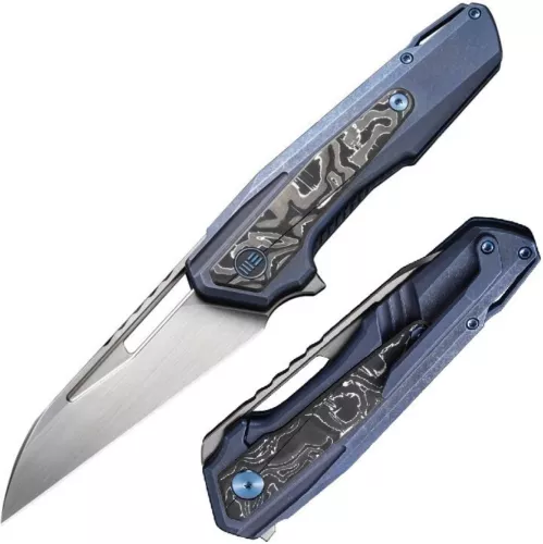 We Knife Co Ltd Falcaria Folding Knife 3.63 CPM-20CV Steel Blade Titanium w/CF